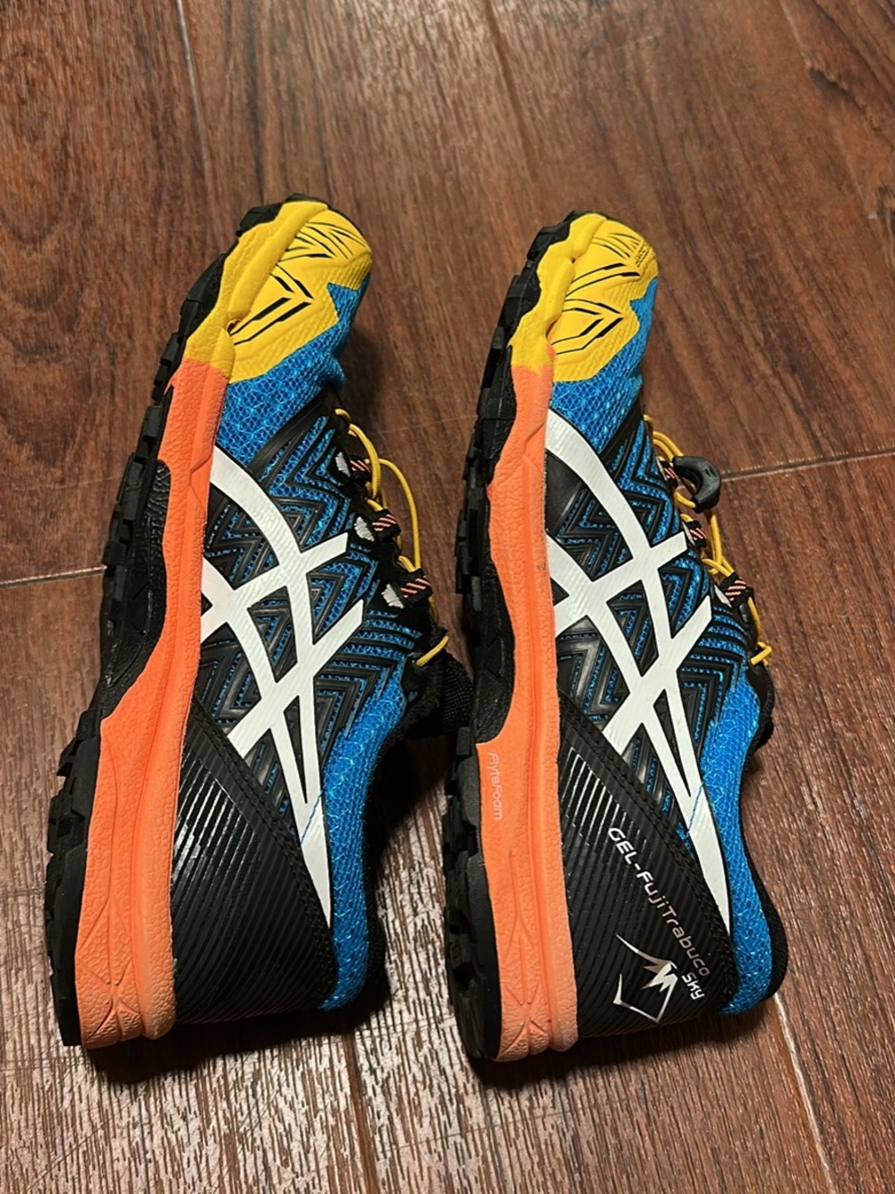 Asics Blue Orange Yellow Trail Running Shoes Women’s 7.5